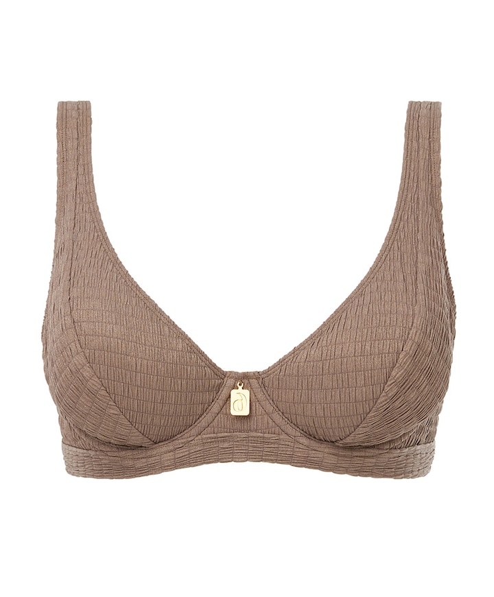 Dames bikinitop bruin