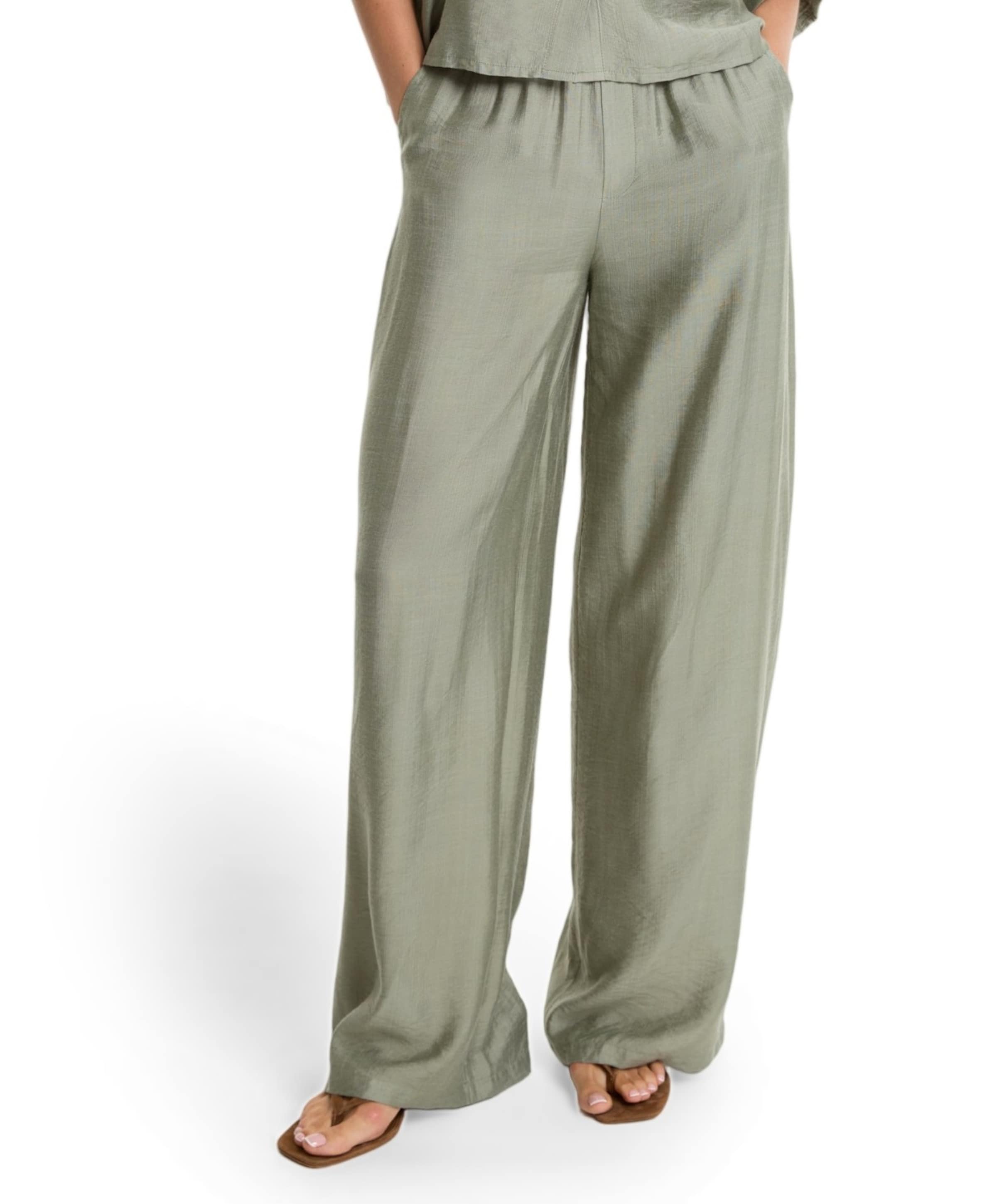 IRREGULAR WIDE LEG dames broek groen