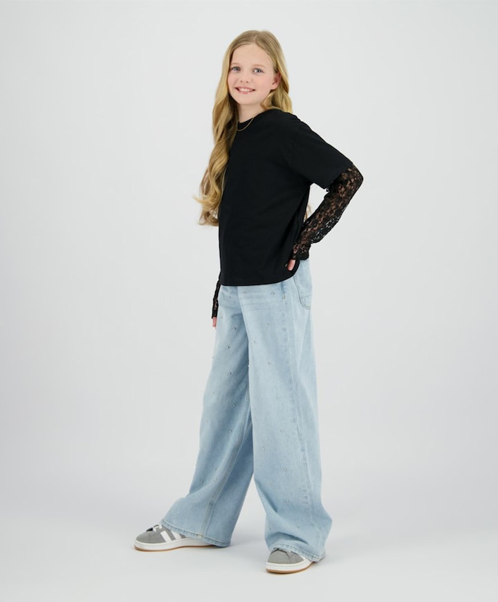 Meisjes longsleeve zwart