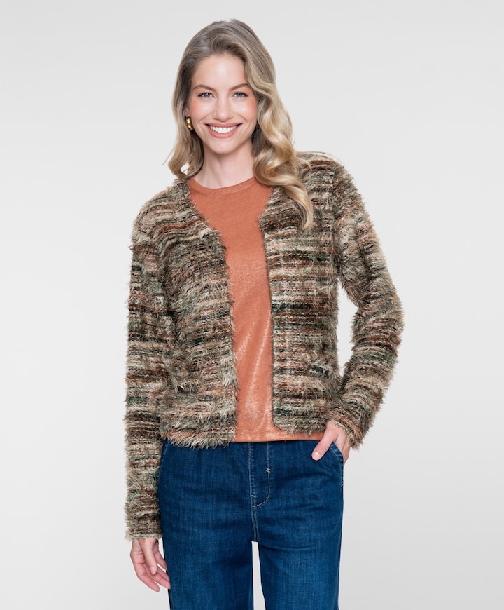 Dames vest bruin