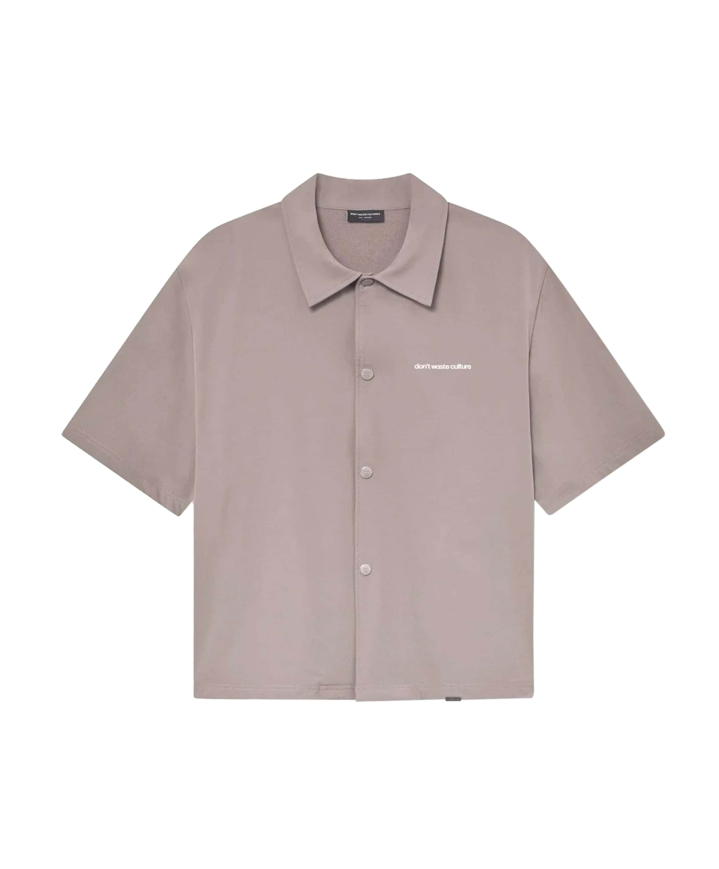 Heren overhemd korte mouw grijs