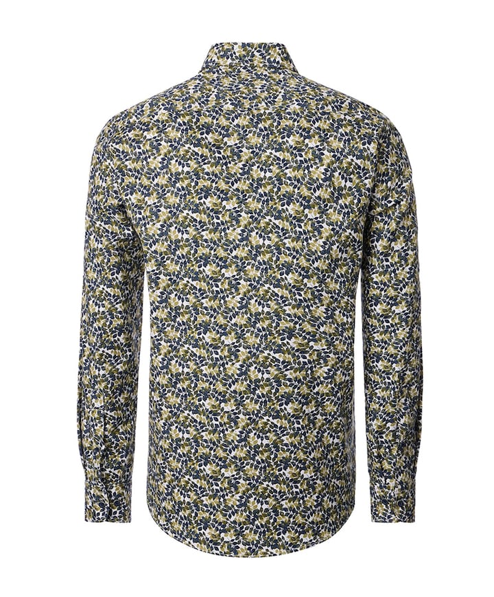 Heren overhemd lange mouw groen