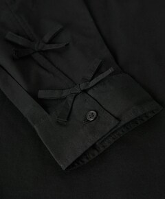 Meisjes blouse lange mouw zwart