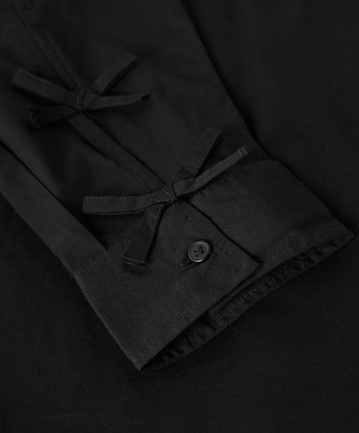 Meisjes blouse lange mouw zwart