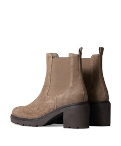 Yvette dames enkellaarzen beige