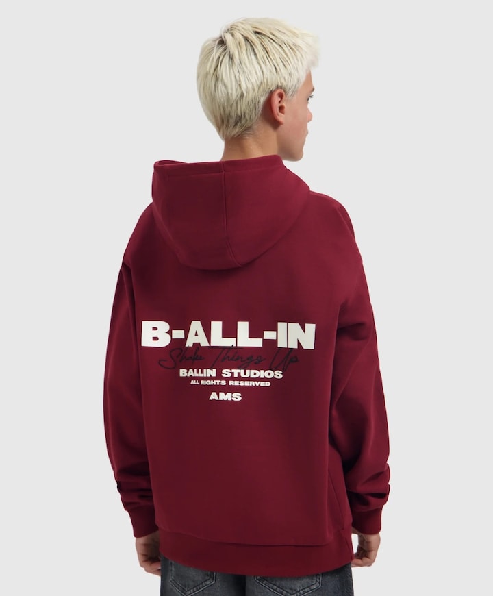 Jongens hoodie bordeaux
