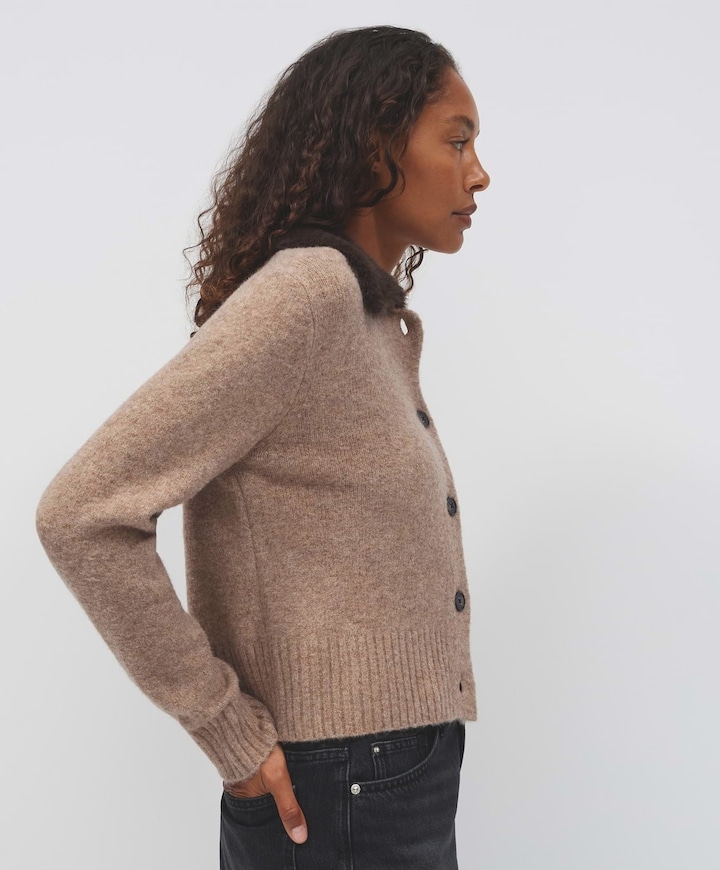 Dames vest beige