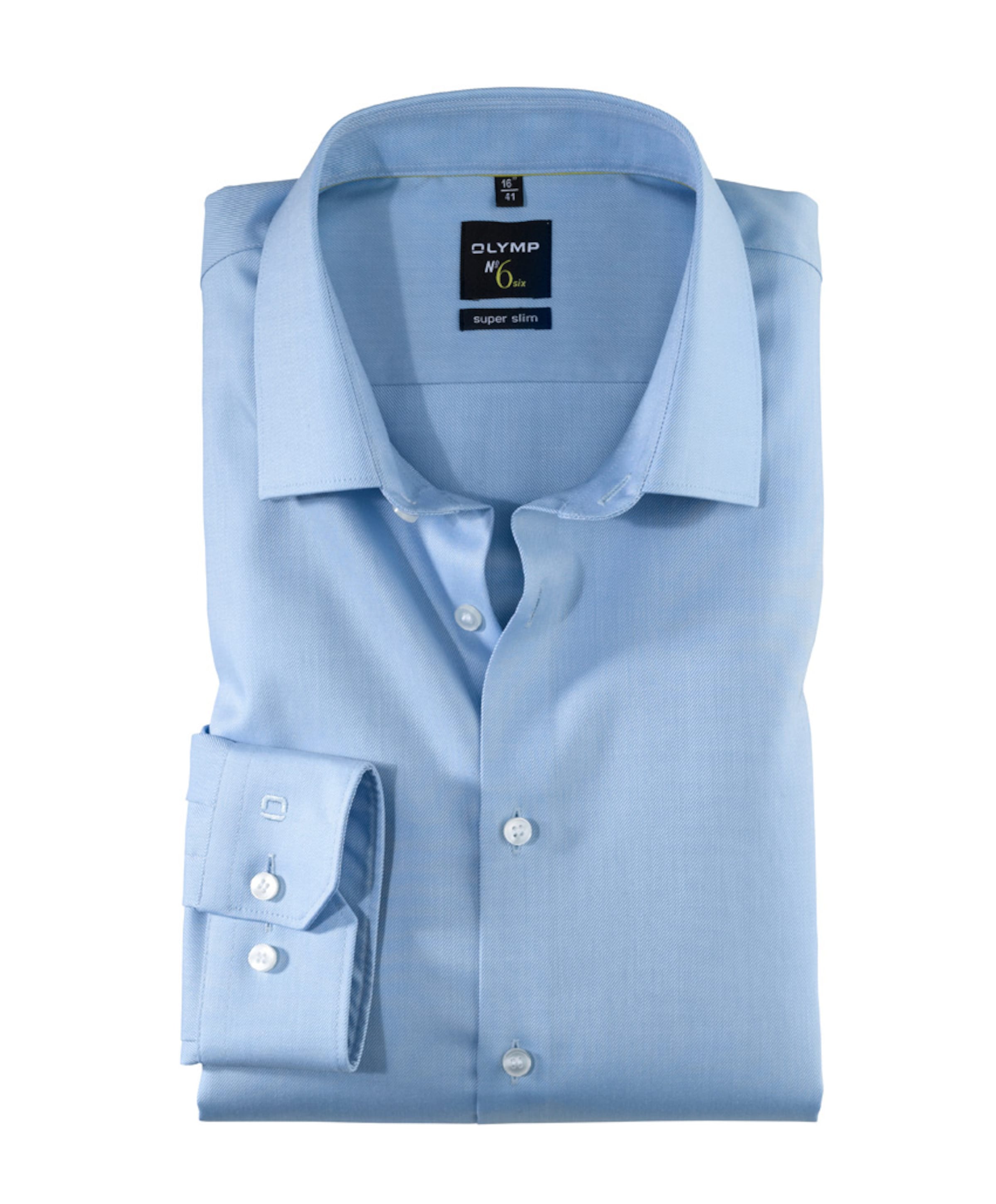 Heren overhemd lange mouw blauw