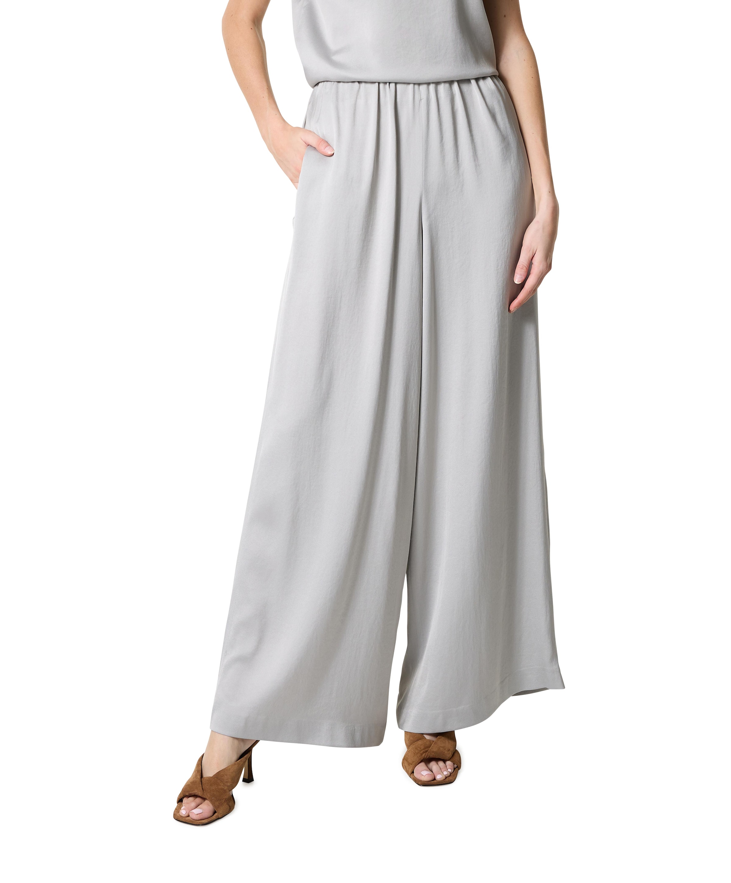 Tweezer dames broek grijs