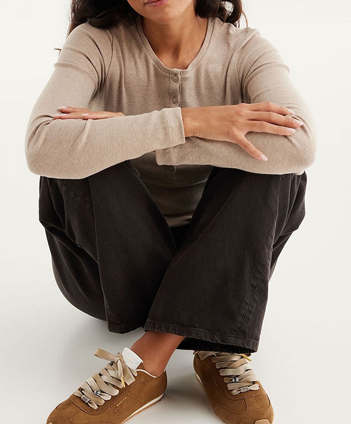 Billy Lou dames sneakers bruin