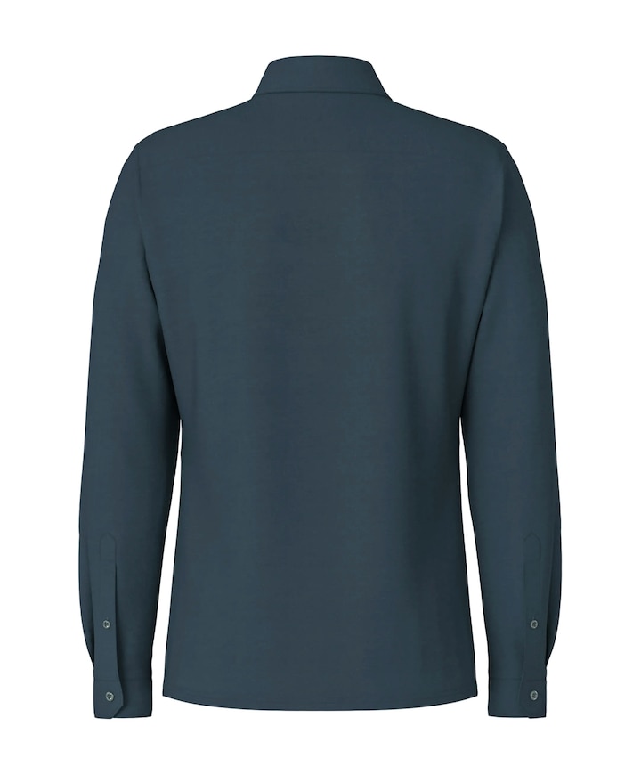 Heren overhemd lange mouw blauw
