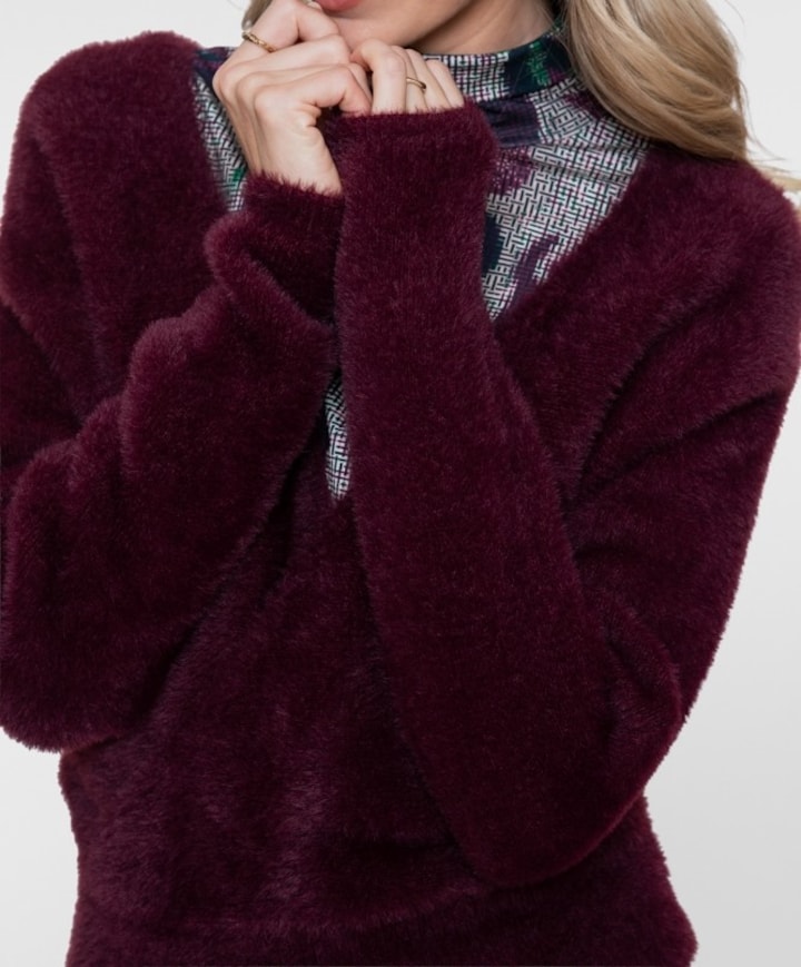 Dames trui bordeaux
