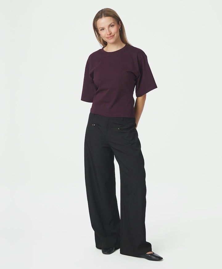 Dames T-shirt bordeaux