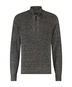Heren trui met rits grijs