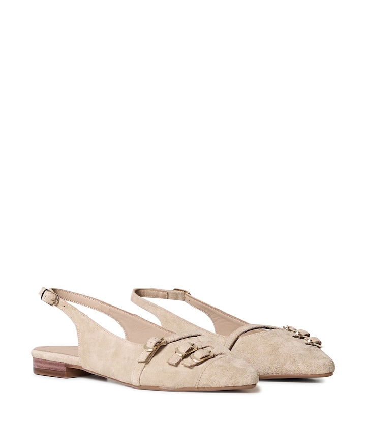 dames slingbacks beige