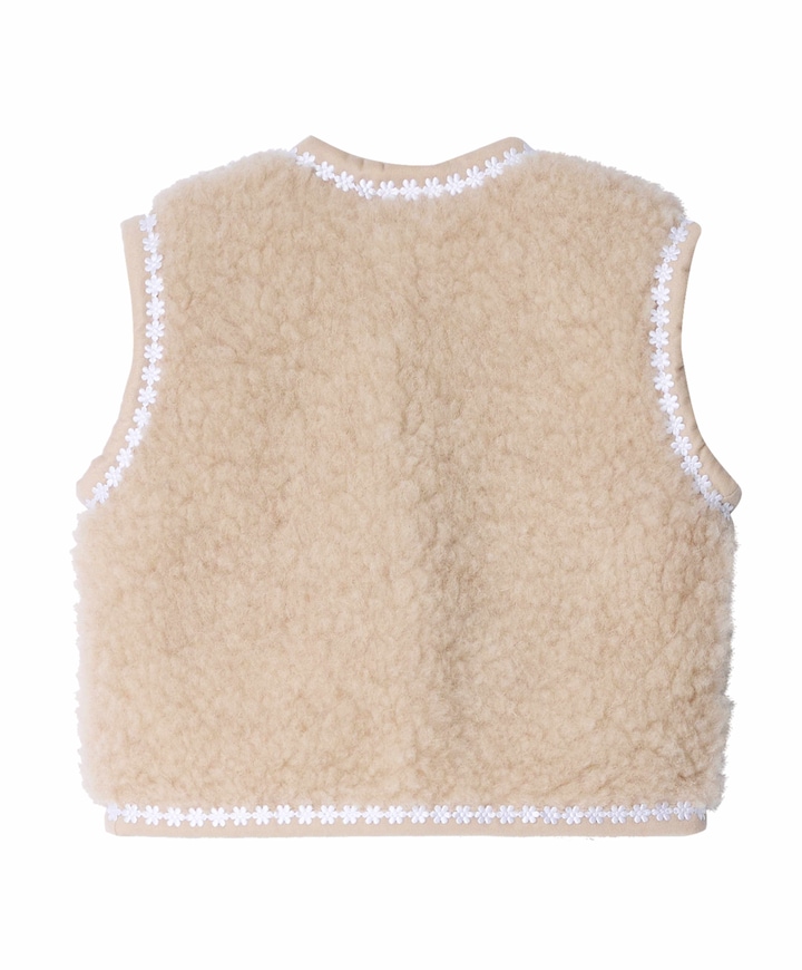 Meisjes gilet ecru