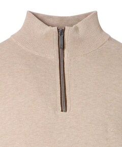 Trui met rits beige