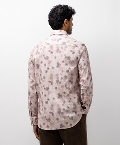 Heren overhemd lange mouw roze