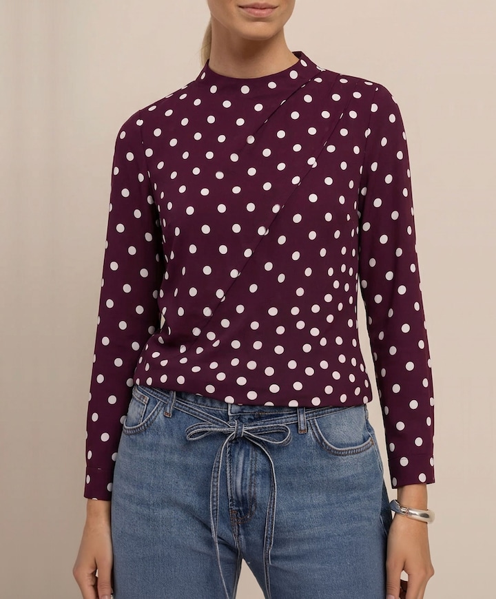 Dames longsleeve paars