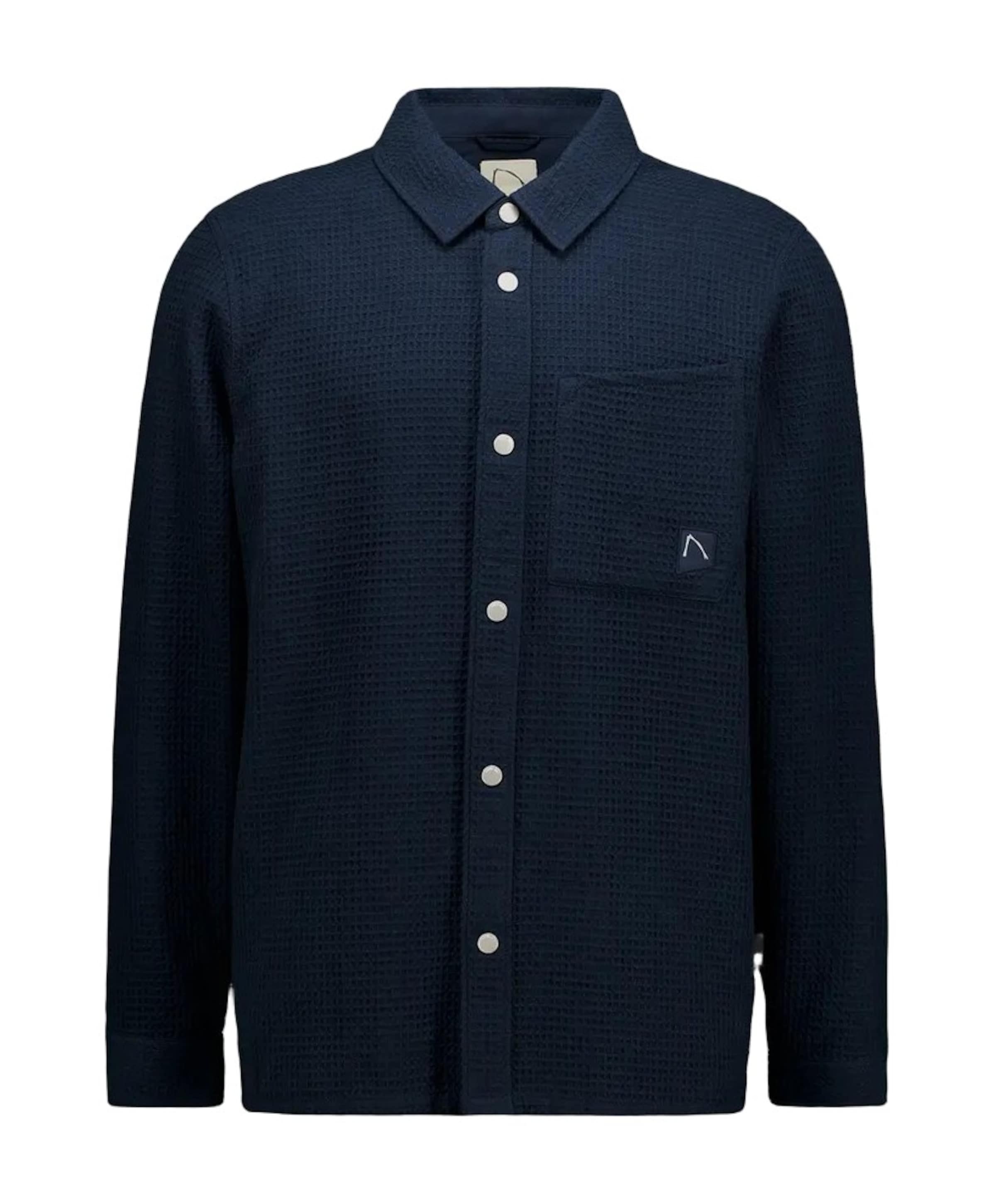 Heren overhemd lange mouw blauw