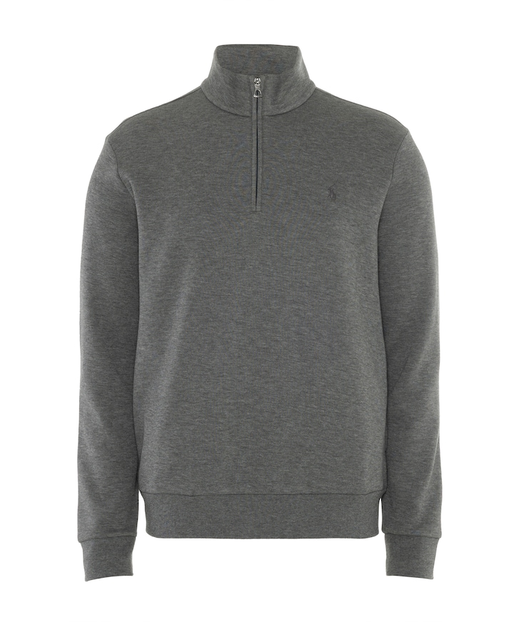 Heren trui met rits grijs