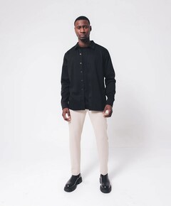 Heren overhemd lange mouw zwart