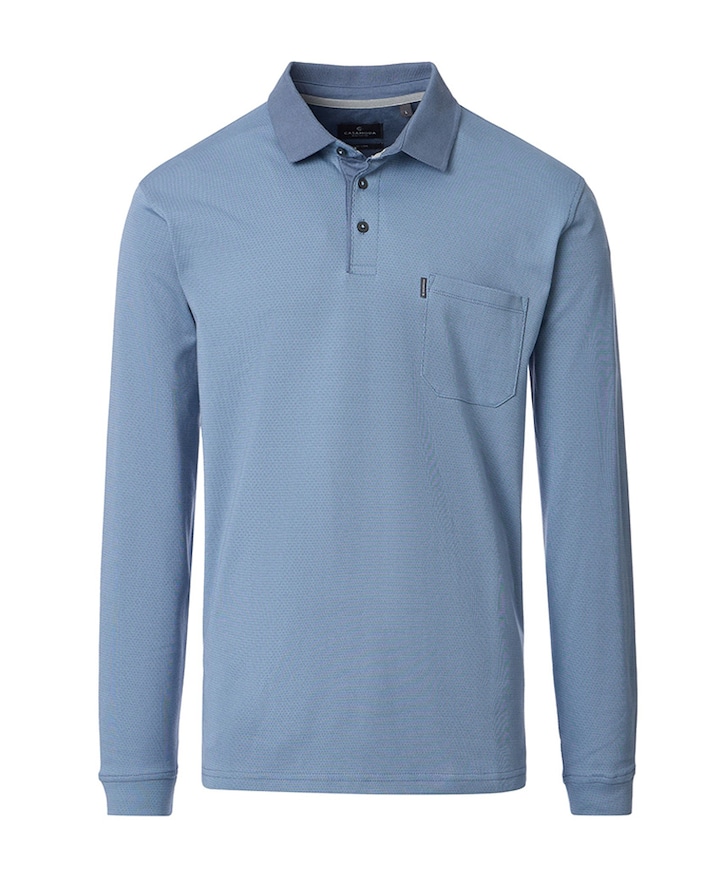 Heren polo blauw