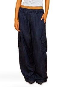 Romeo Baggy Flanel Pin Striped dames broek blauw