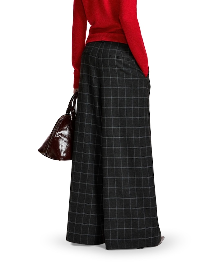 Kollection Wide Leg dames pantalon zwart