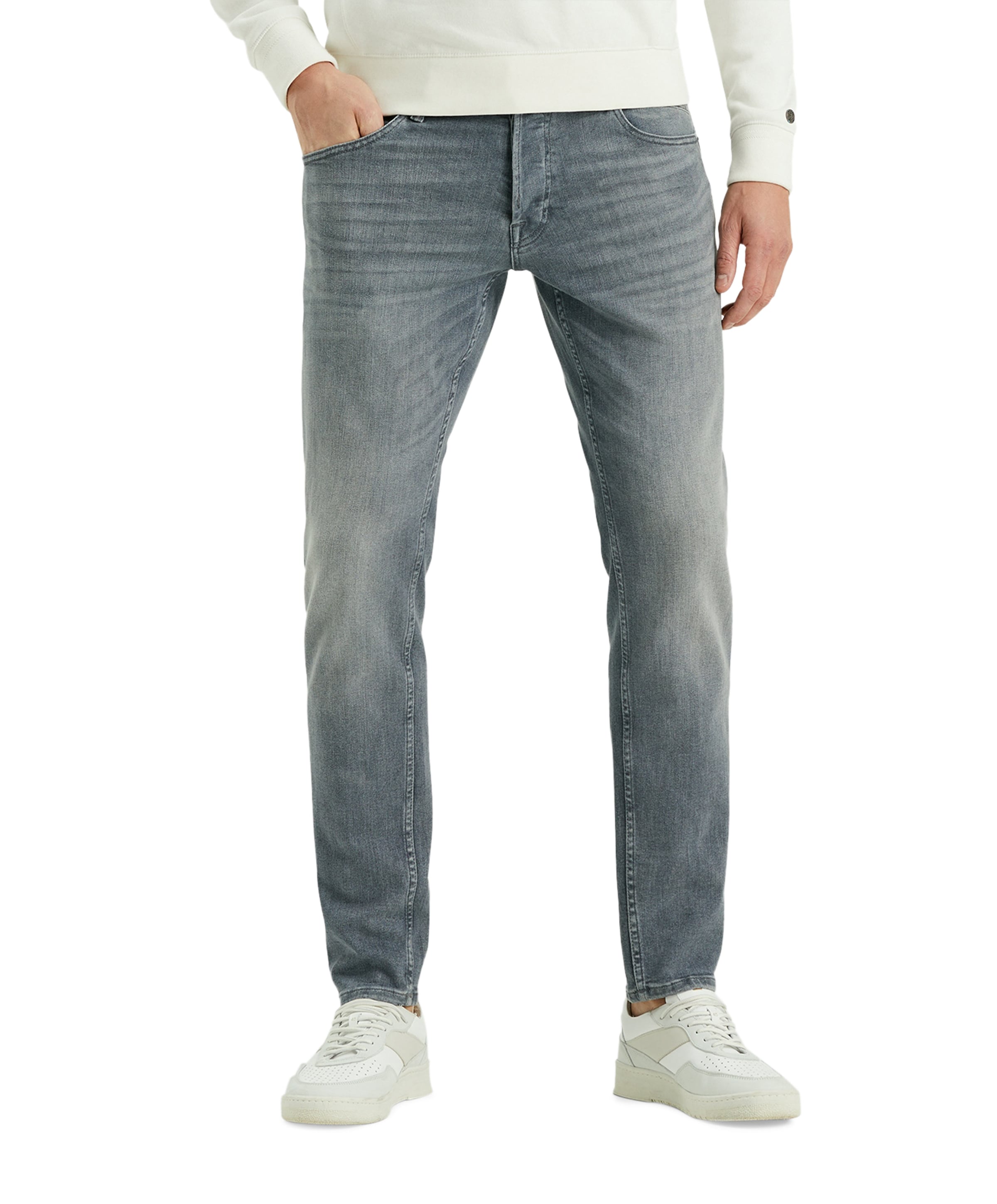 SHIFTBACK TAPERED NIGHT COAL BLACK heren jeans grijs
