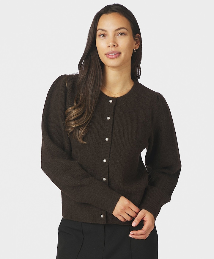 Dames vest bruin
