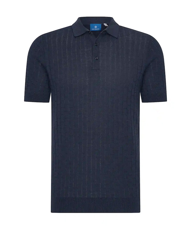 Heren polo blauw