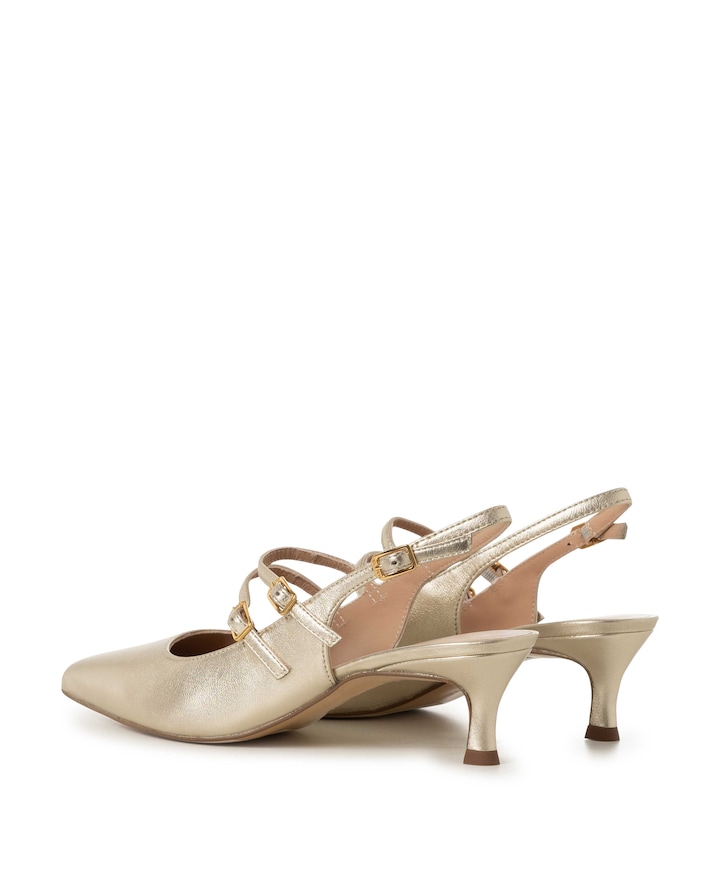 Inazar slingbacks goud