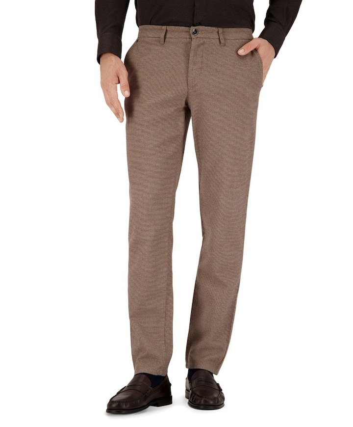 Flatfront Modern Fit heren broek beige