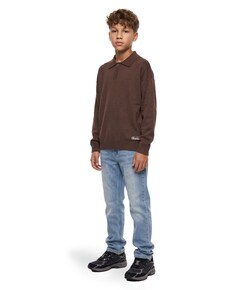 Jongens polo bruin
