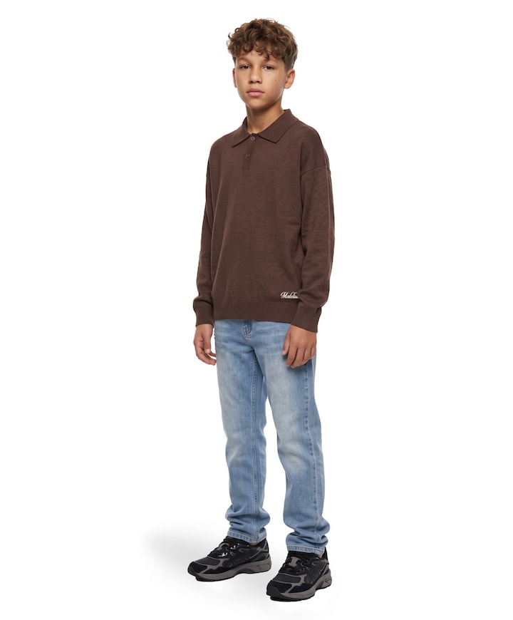Jongens polo bruin