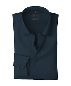 Heren overhemd lange mouw blauw