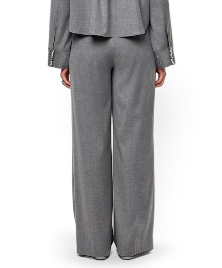 Biaxa pleated dames broek grijs