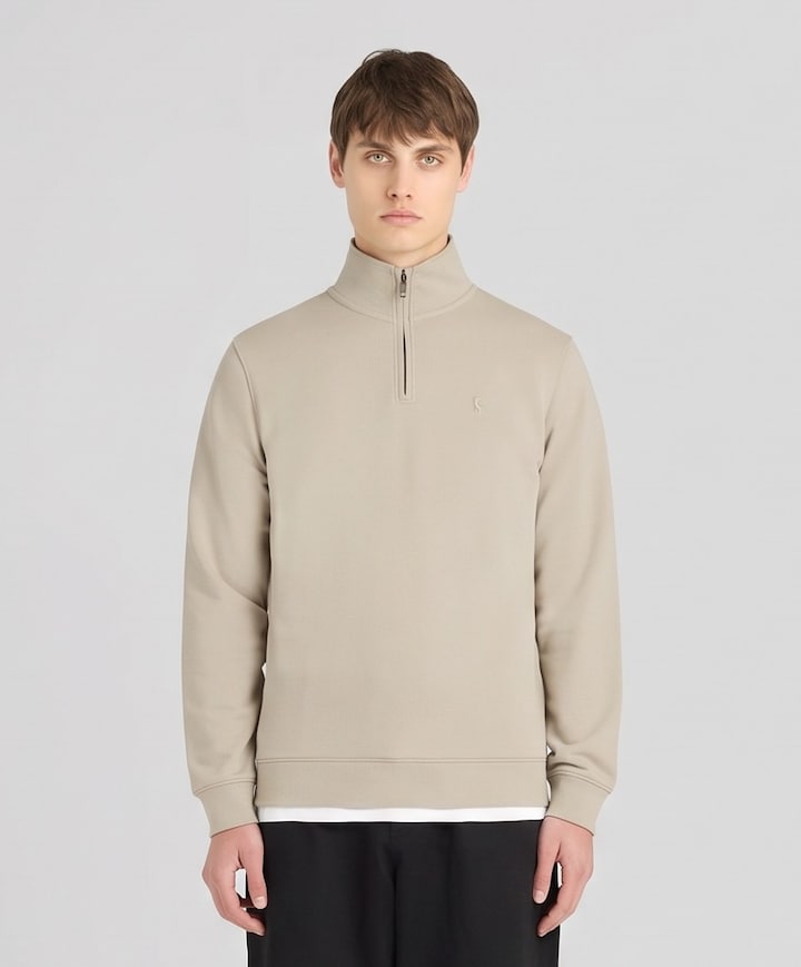Heren sweater beige