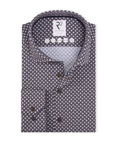 Overhemd extra lange mouw bruin