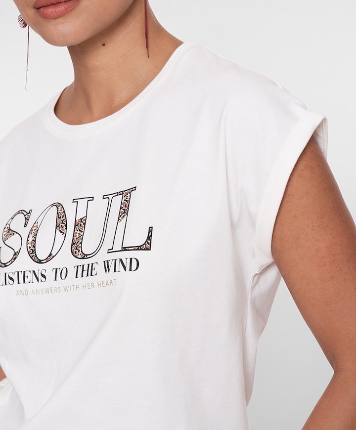 Dames T-shirt ecru
