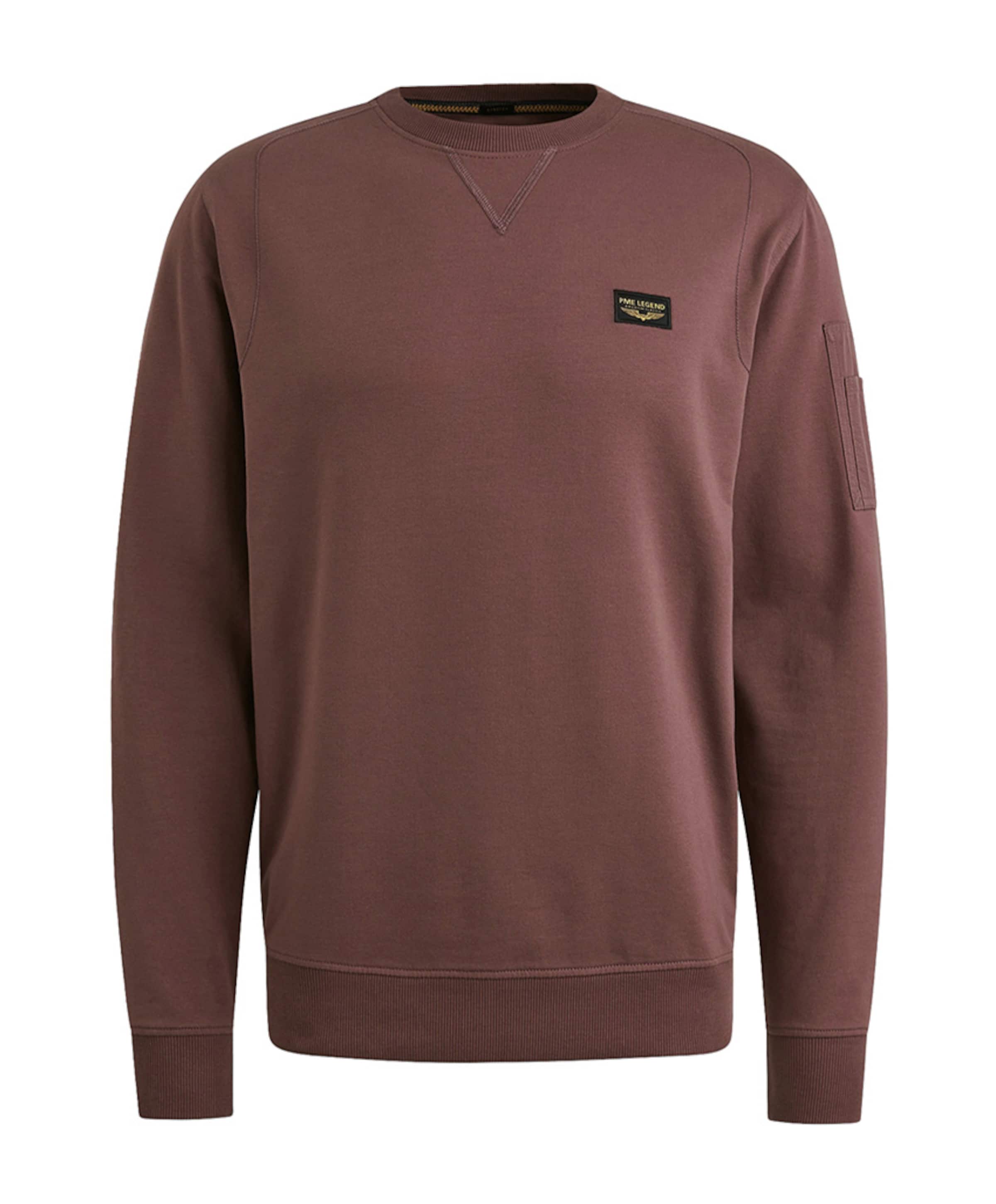 Heren longsleeve bruin