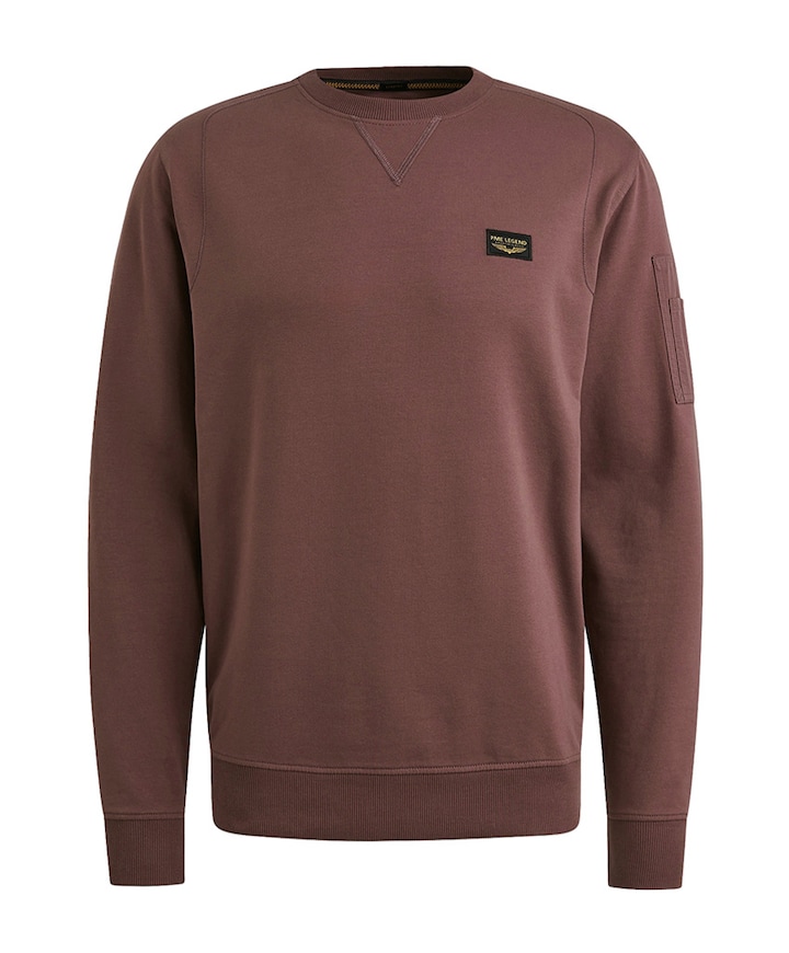 Heren longsleeve bruin