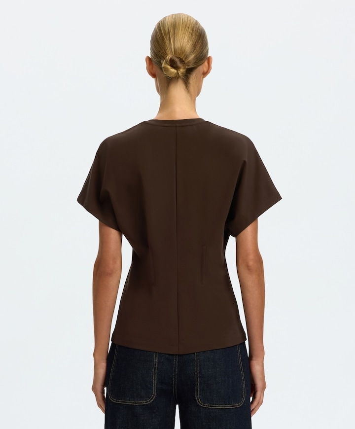 Dames T-shirt bruin