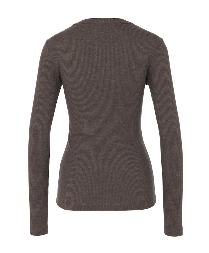 Dames longsleeve bruin