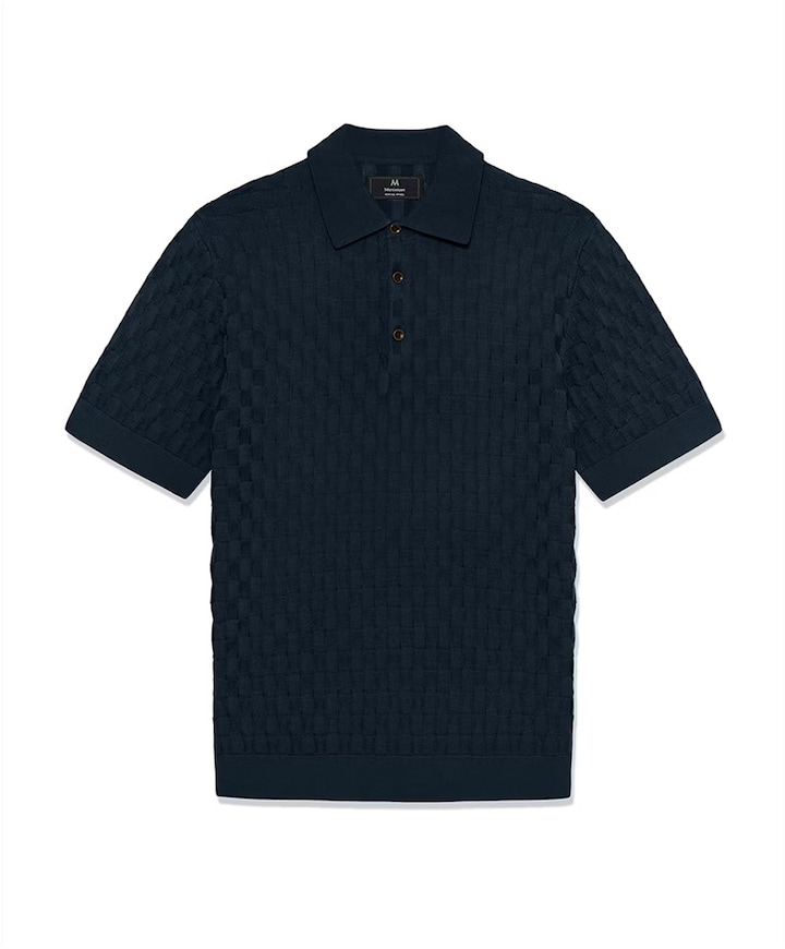 Heren polo blauw