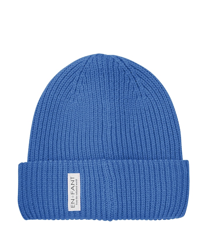 Uniseks muts met voering blauw