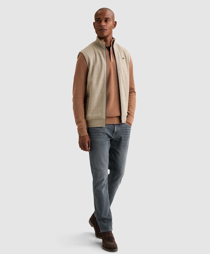 Heren bodywarmer beige