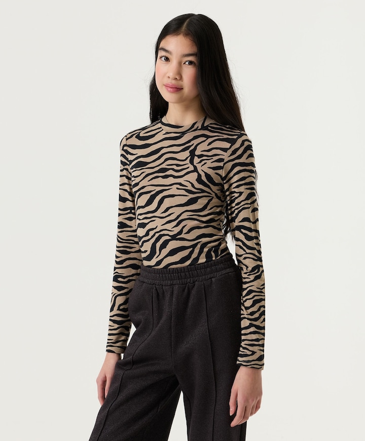 Meisjes longsleeve beige