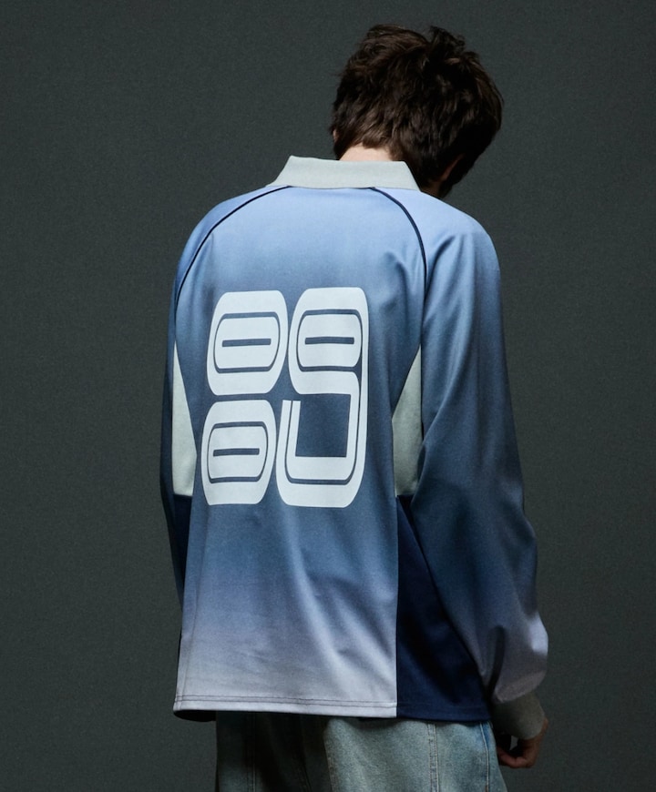 Heren longsleeve blauw